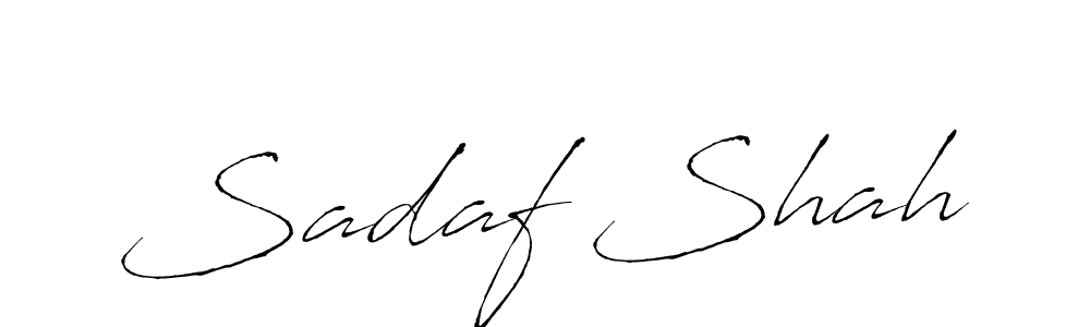 Make a beautiful signature design for name Sadaf Shah. With this signature (Antro_Vectra) style, you can create a handwritten signature for free. Sadaf Shah signature style 6 images and pictures png