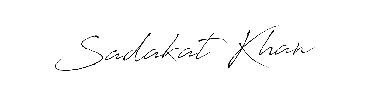 Sadakat Khan stylish signature style. Best Handwritten Sign (Antro_Vectra) for my name. Handwritten Signature Collection Ideas for my name Sadakat Khan. Sadakat Khan signature style 6 images and pictures png