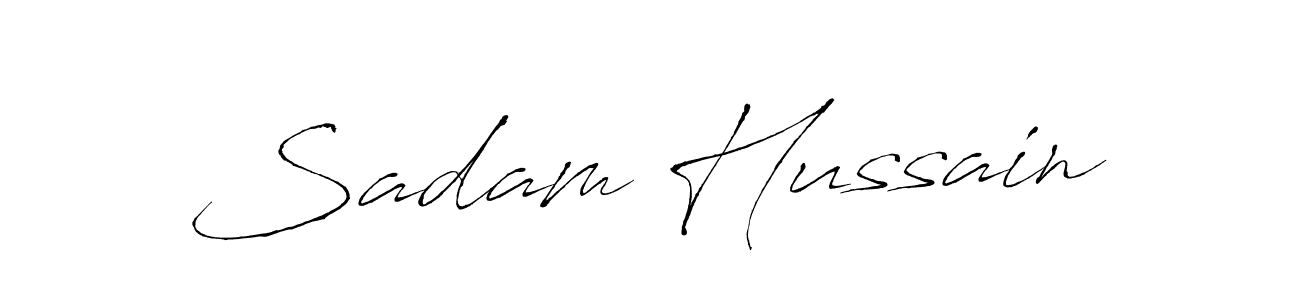 Create a beautiful signature design for name Sadam Hussain. With this signature (Antro_Vectra) fonts, you can make a handwritten signature for free. Sadam Hussain signature style 6 images and pictures png