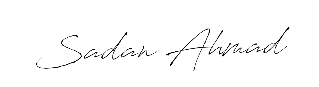 Also You can easily find your signature by using the search form. We will create Sadan Ahmad name handwritten signature images for you free of cost using Antro_Vectra sign style. Sadan Ahmad signature style 6 images and pictures png