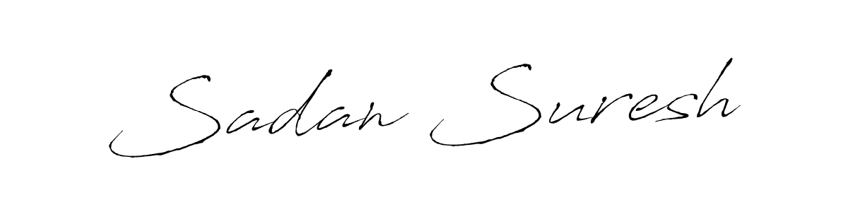 This is the best signature style for the Sadan Suresh name. Also you like these signature font (Antro_Vectra). Mix name signature. Sadan Suresh signature style 6 images and pictures png