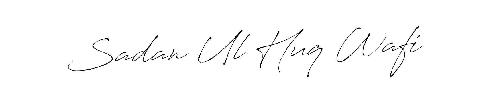 if you are searching for the best signature style for your name Sadan Ul Huq Wafi. so please give up your signature search. here we have designed multiple signature styles  using Antro_Vectra. Sadan Ul Huq Wafi signature style 6 images and pictures png