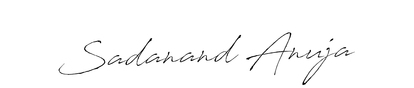 Create a beautiful signature design for name Sadanand Anuja. With this signature (Antro_Vectra) fonts, you can make a handwritten signature for free. Sadanand Anuja signature style 6 images and pictures png