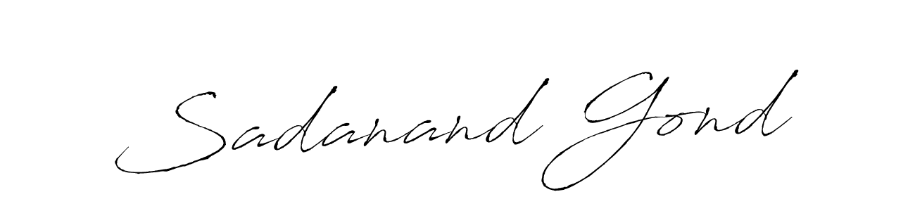 The best way (Antro_Vectra) to make a short signature is to pick only two or three words in your name. The name Sadanand Gond include a total of six letters. For converting this name. Sadanand Gond signature style 6 images and pictures png