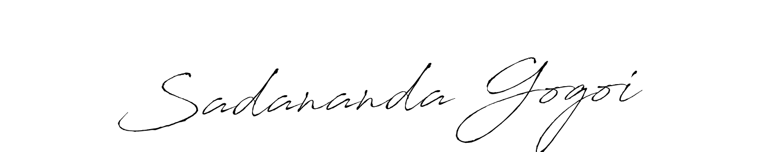 Sadananda Gogoi stylish signature style. Best Handwritten Sign (Antro_Vectra) for my name. Handwritten Signature Collection Ideas for my name Sadananda Gogoi. Sadananda Gogoi signature style 6 images and pictures png