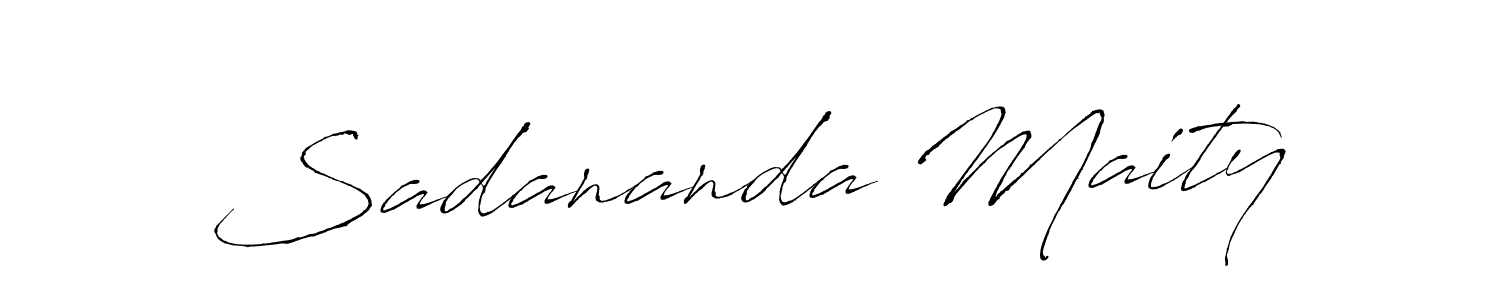 How to make Sadananda Maity name signature. Use Antro_Vectra style for creating short signs online. This is the latest handwritten sign. Sadananda Maity signature style 6 images and pictures png