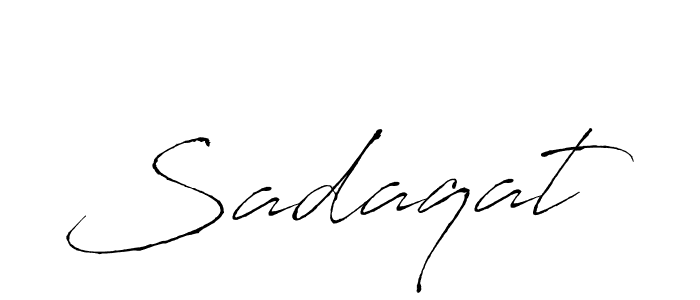 Create a beautiful signature design for name Sadaqat. With this signature (Antro_Vectra) fonts, you can make a handwritten signature for free. Sadaqat signature style 6 images and pictures png