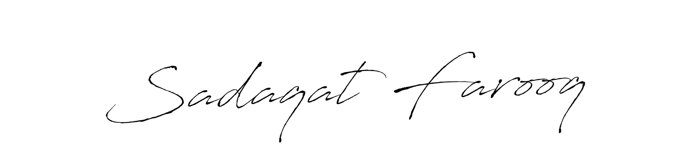 Create a beautiful signature design for name Sadaqat Farooq. With this signature (Antro_Vectra) fonts, you can make a handwritten signature for free. Sadaqat Farooq signature style 6 images and pictures png