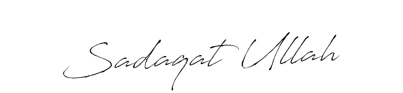 Create a beautiful signature design for name Sadaqat Ullah. With this signature (Antro_Vectra) fonts, you can make a handwritten signature for free. Sadaqat Ullah signature style 6 images and pictures png