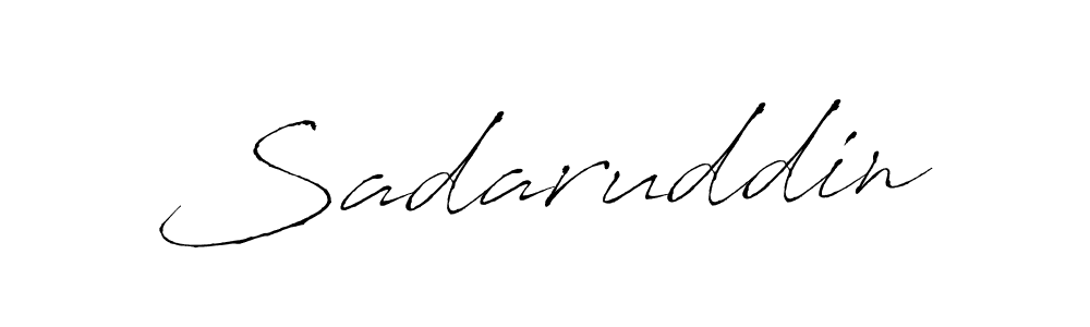 Make a beautiful signature design for name Sadaruddin. With this signature (Antro_Vectra) style, you can create a handwritten signature for free. Sadaruddin signature style 6 images and pictures png