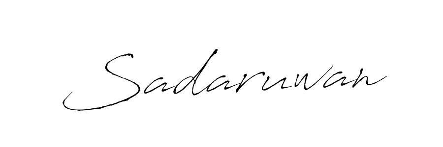 Create a beautiful signature design for name Sadaruwan. With this signature (Antro_Vectra) fonts, you can make a handwritten signature for free. Sadaruwan signature style 6 images and pictures png