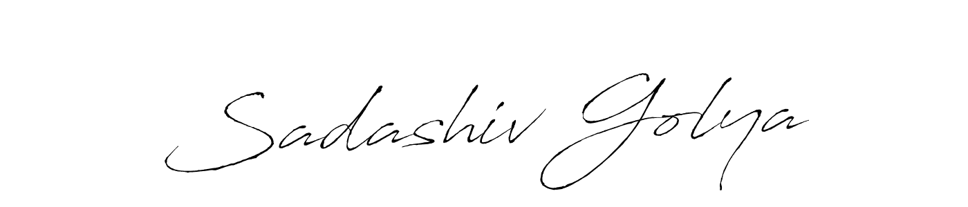 Create a beautiful signature design for name Sadashiv Golya. With this signature (Antro_Vectra) fonts, you can make a handwritten signature for free. Sadashiv Golya signature style 6 images and pictures png