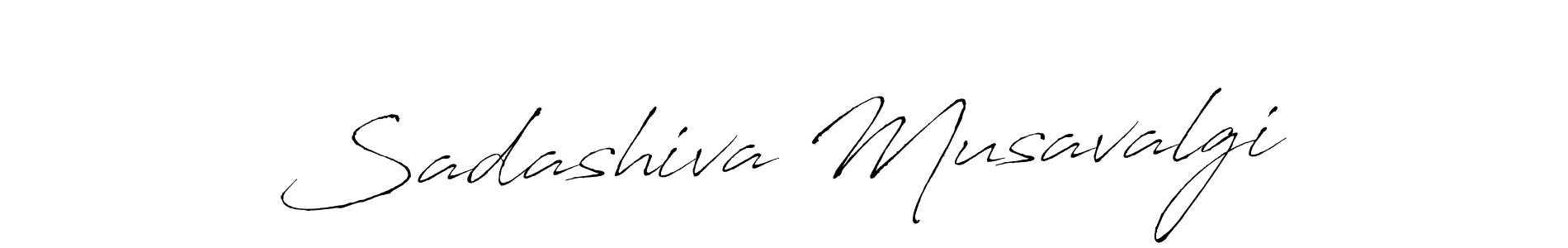 Create a beautiful signature design for name Sadashiva Musavalgi. With this signature (Antro_Vectra) fonts, you can make a handwritten signature for free. Sadashiva Musavalgi signature style 6 images and pictures png