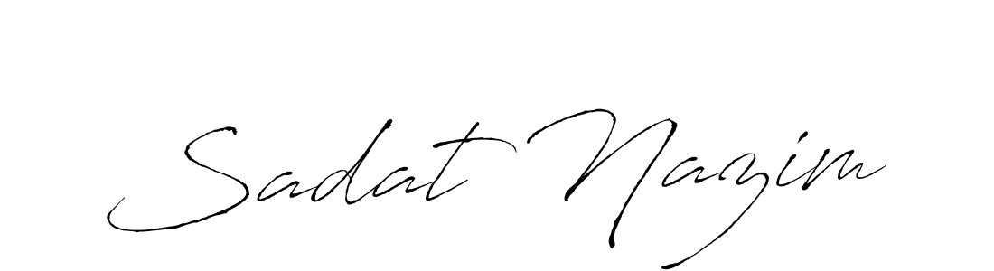 Sadat Nazim stylish signature style. Best Handwritten Sign (Antro_Vectra) for my name. Handwritten Signature Collection Ideas for my name Sadat Nazim. Sadat Nazim signature style 6 images and pictures png