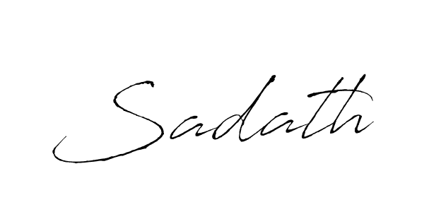 Make a beautiful signature design for name Sadath. With this signature (Antro_Vectra) style, you can create a handwritten signature for free. Sadath signature style 6 images and pictures png