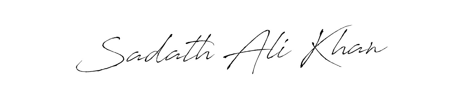 Also we have Sadath Ali Khan name is the best signature style. Create professional handwritten signature collection using Antro_Vectra autograph style. Sadath Ali Khan signature style 6 images and pictures png