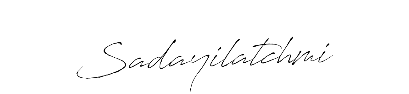 How to make Sadayilatchmi signature? Antro_Vectra is a professional autograph style. Create handwritten signature for Sadayilatchmi name. Sadayilatchmi signature style 6 images and pictures png