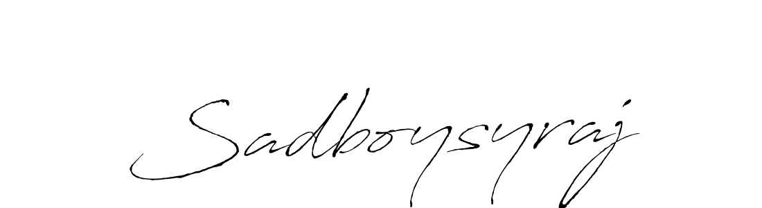 Also we have Sadboysyraj name is the best signature style. Create professional handwritten signature collection using Antro_Vectra autograph style. Sadboysyraj signature style 6 images and pictures png