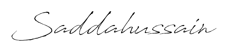 A sleek calligraphic signature for name Saddahussain utilizing Antro_Vectra styling. Great for adding personal signatures to photos and art. Saddahussain signature style 6 images and pictures png
