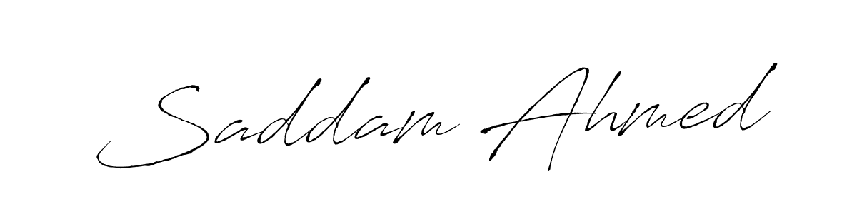 Also we have Saddam Ahmed name is the best signature style. Create professional handwritten signature collection using Antro_Vectra autograph style. Saddam Ahmed signature style 6 images and pictures png
