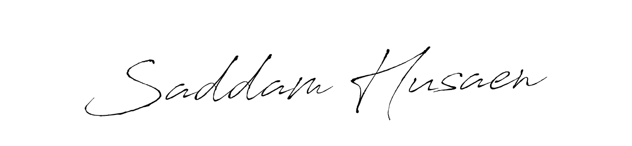 Make a beautiful signature design for name Saddam Husaen. With this signature (Antro_Vectra) style, you can create a handwritten signature for free. Saddam Husaen signature style 6 images and pictures png