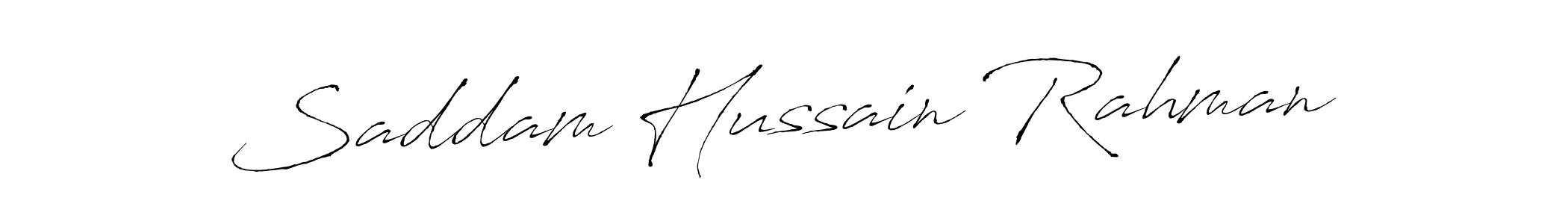 Create a beautiful signature design for name Saddam Hussain Rahman. With this signature (Antro_Vectra) fonts, you can make a handwritten signature for free. Saddam Hussain Rahman signature style 6 images and pictures png