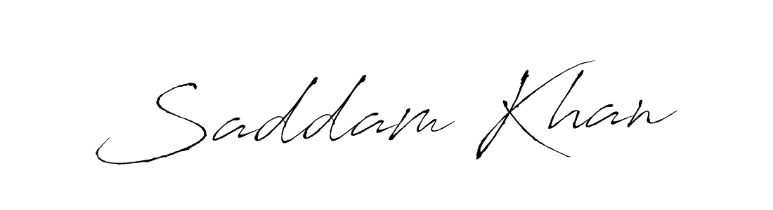 How to make Saddam Khan name signature. Use Antro_Vectra style for creating short signs online. This is the latest handwritten sign. Saddam Khan signature style 6 images and pictures png