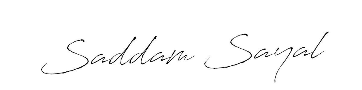 Design your own signature with our free online signature maker. With this signature software, you can create a handwritten (Antro_Vectra) signature for name Saddam Sayal. Saddam Sayal signature style 6 images and pictures png