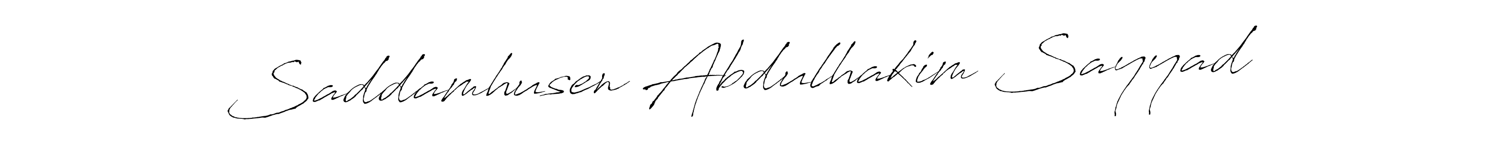 Make a short Saddamhusen Abdulhakim Sayyad signature style. Manage your documents anywhere anytime using Antro_Vectra. Create and add eSignatures, submit forms, share and send files easily. Saddamhusen Abdulhakim Sayyad signature style 6 images and pictures png