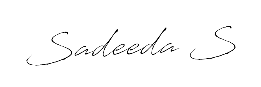 if you are searching for the best signature style for your name Sadeeda S. so please give up your signature search. here we have designed multiple signature styles  using Antro_Vectra. Sadeeda S signature style 6 images and pictures png