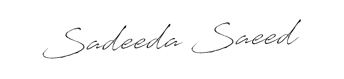 Create a beautiful signature design for name Sadeeda Saeed. With this signature (Antro_Vectra) fonts, you can make a handwritten signature for free. Sadeeda Saeed signature style 6 images and pictures png