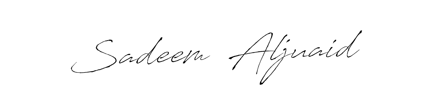 This is the best signature style for the Sadeem  Aljuaid name. Also you like these signature font (Antro_Vectra). Mix name signature. Sadeem  Aljuaid signature style 6 images and pictures png