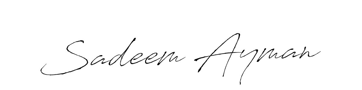 How to make Sadeem Ayman signature? Antro_Vectra is a professional autograph style. Create handwritten signature for Sadeem Ayman name. Sadeem Ayman signature style 6 images and pictures png