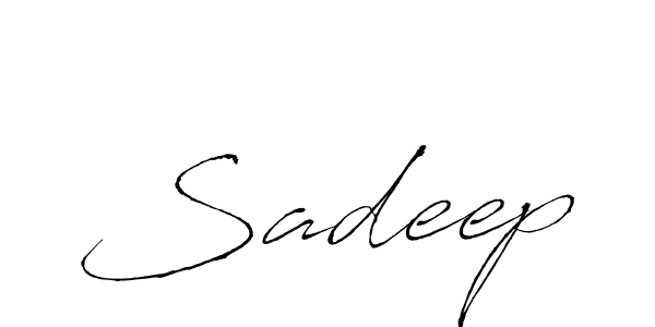 Design your own signature with our free online signature maker. With this signature software, you can create a handwritten (Antro_Vectra) signature for name Sadeep. Sadeep signature style 6 images and pictures png