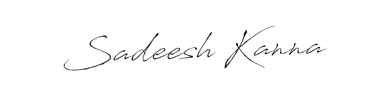 Make a beautiful signature design for name Sadeesh Kanna. With this signature (Antro_Vectra) style, you can create a handwritten signature for free. Sadeesh Kanna signature style 6 images and pictures png