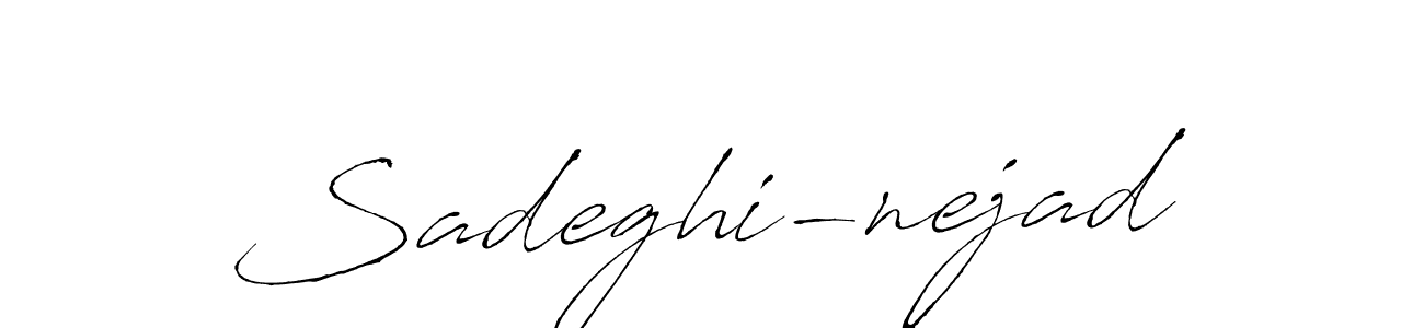 How to make Sadeghi-nejad signature? Antro_Vectra is a professional autograph style. Create handwritten signature for Sadeghi-nejad name. Sadeghi-nejad signature style 6 images and pictures png