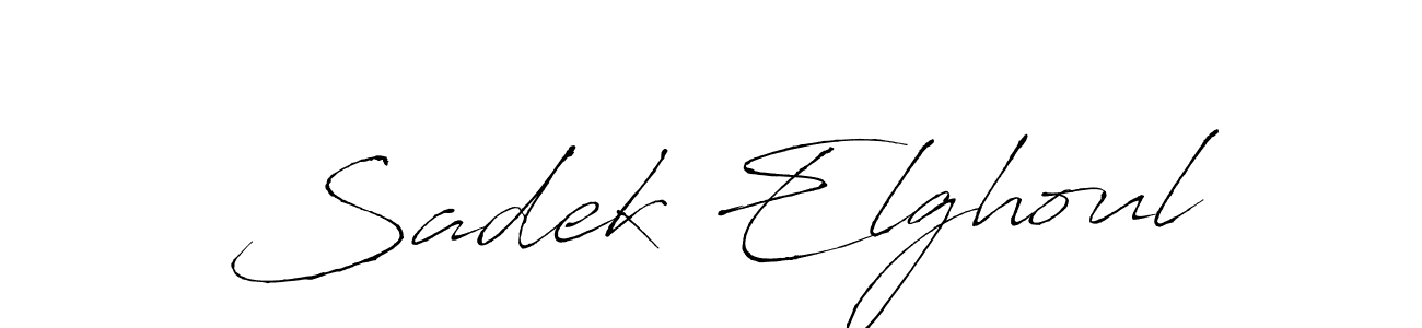 You should practise on your own different ways (Antro_Vectra) to write your name (Sadek Elghoul) in signature. don't let someone else do it for you. Sadek Elghoul signature style 6 images and pictures png