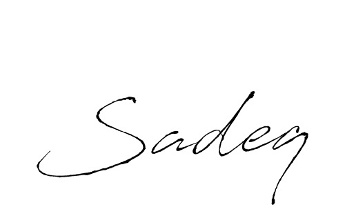 Design your own signature with our free online signature maker. With this signature software, you can create a handwritten (Antro_Vectra) signature for name Sadeq. Sadeq signature style 6 images and pictures png