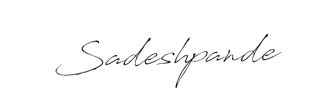 Design your own signature with our free online signature maker. With this signature software, you can create a handwritten (Antro_Vectra) signature for name Sadeshpande. Sadeshpande signature style 6 images and pictures png