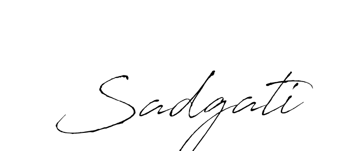 Design your own signature with our free online signature maker. With this signature software, you can create a handwritten (Antro_Vectra) signature for name Sadgati. Sadgati signature style 6 images and pictures png