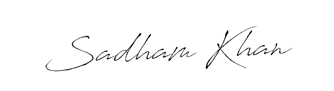 Make a beautiful signature design for name Sadham Khan. Use this online signature maker to create a handwritten signature for free. Sadham Khan signature style 6 images and pictures png