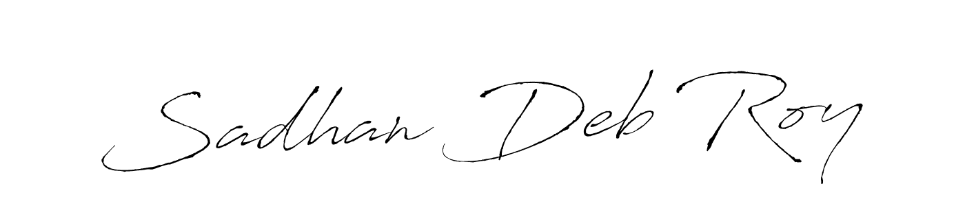 if you are searching for the best signature style for your name Sadhan Deb Roy. so please give up your signature search. here we have designed multiple signature styles  using Antro_Vectra. Sadhan Deb Roy signature style 6 images and pictures png