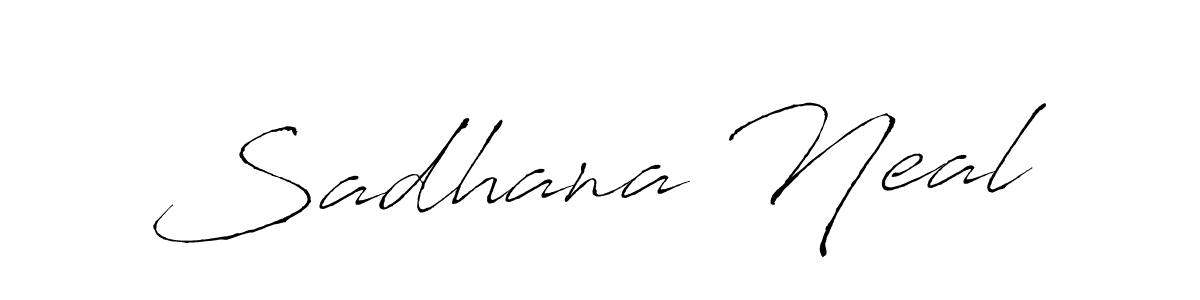 You should practise on your own different ways (Antro_Vectra) to write your name (Sadhana Neal) in signature. don't let someone else do it for you. Sadhana Neal signature style 6 images and pictures png