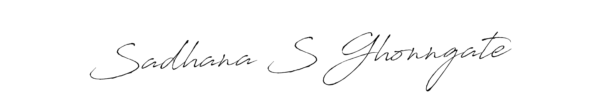 Design your own signature with our free online signature maker. With this signature software, you can create a handwritten (Antro_Vectra) signature for name Sadhana S Ghonngate. Sadhana S Ghonngate signature style 6 images and pictures png