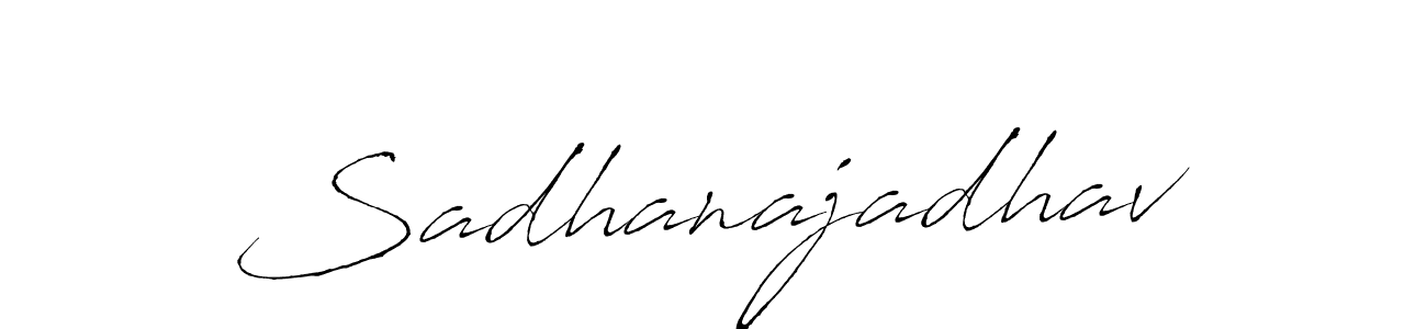 How to make Sadhanajadhav signature? Antro_Vectra is a professional autograph style. Create handwritten signature for Sadhanajadhav name. Sadhanajadhav signature style 6 images and pictures png