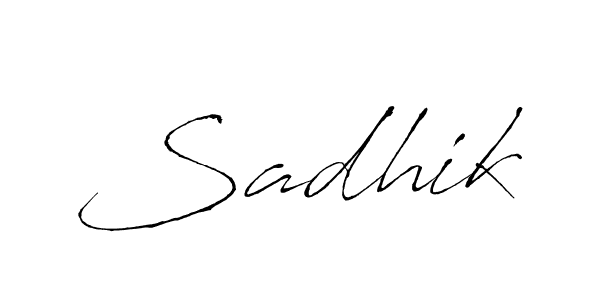 Make a beautiful signature design for name Sadhik. With this signature (Antro_Vectra) style, you can create a handwritten signature for free. Sadhik signature style 6 images and pictures png