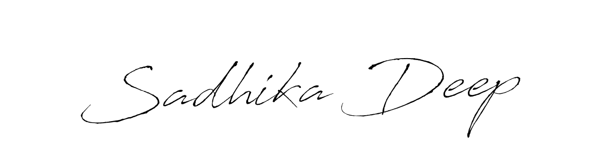 It looks lik you need a new signature style for name Sadhika Deep. Design unique handwritten (Antro_Vectra) signature with our free signature maker in just a few clicks. Sadhika Deep signature style 6 images and pictures png