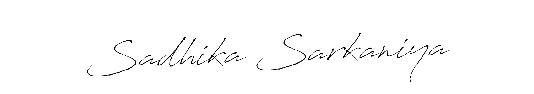 Sadhika Sarkaniya stylish signature style. Best Handwritten Sign (Antro_Vectra) for my name. Handwritten Signature Collection Ideas for my name Sadhika Sarkaniya. Sadhika Sarkaniya signature style 6 images and pictures png