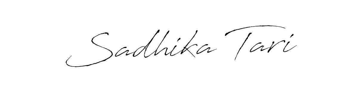 Design your own signature with our free online signature maker. With this signature software, you can create a handwritten (Antro_Vectra) signature for name Sadhika Tari. Sadhika Tari signature style 6 images and pictures png