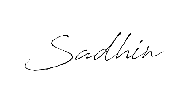 Use a signature maker to create a handwritten signature online. With this signature software, you can design (Antro_Vectra) your own signature for name Sadhin. Sadhin signature style 6 images and pictures png